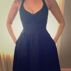 J. Crew Black Midi Dress